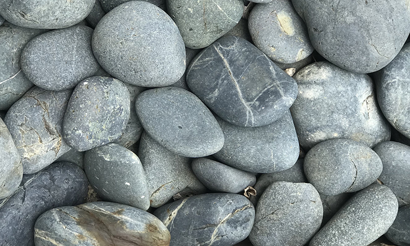closeup of cluster of smooth stones