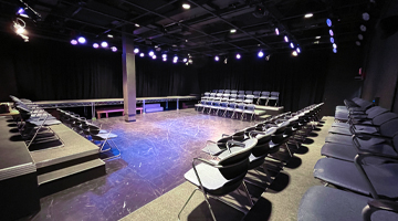 interior shot of theatre lab room