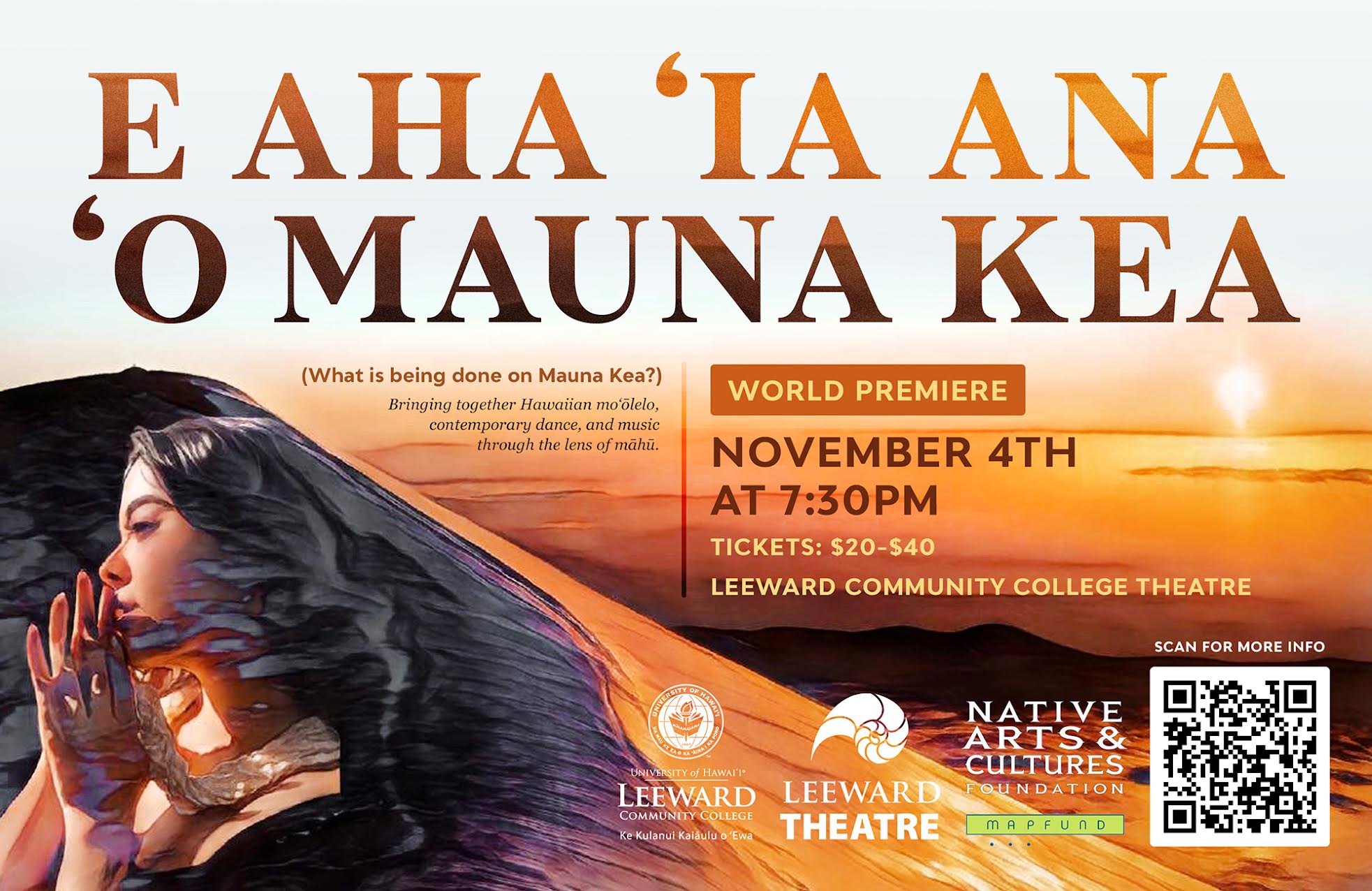 Leeward Theatre E Aha ‘Ia Ana ‘O Mauna Kea performance header