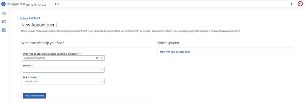 Navigate Find Time Screenshot