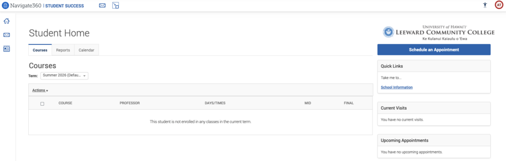 Navigate Schedule Appointment Screenshot