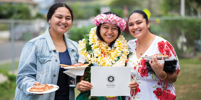 Leeward grad with family, friends