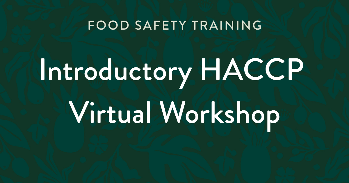 Intro HACCP WVAPDC