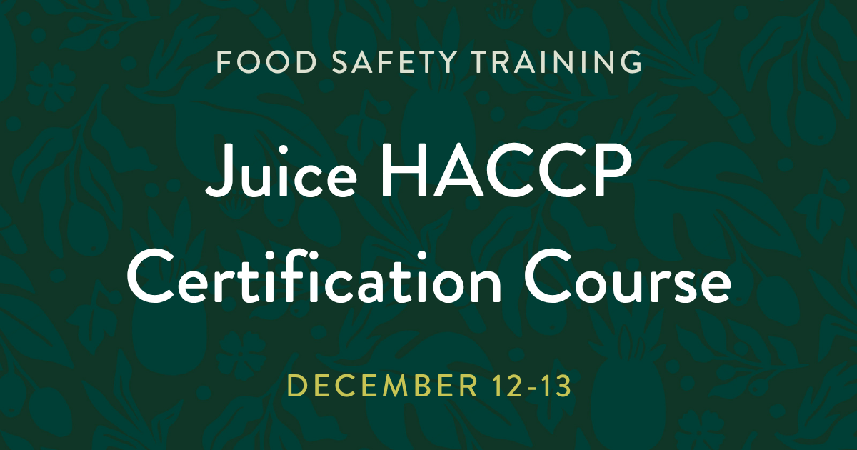 Juice HACCP Dec 12-13