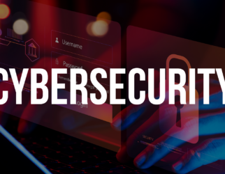 Cybersecurity login collage